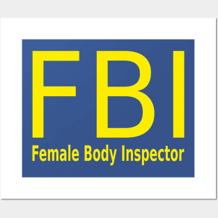 Female Body Inspector Yellow Posters and Art